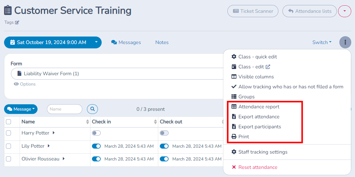 Attendance tracking — illustration