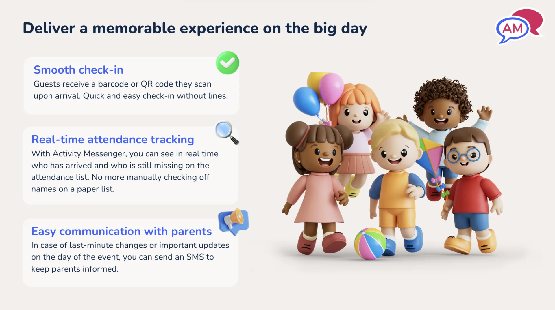 Graphic from the webinar depicting smooth check-ins for party guests