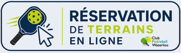 Réservation de terrains de pickleball