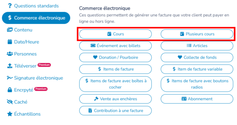 Formulaires de paiement — illustration