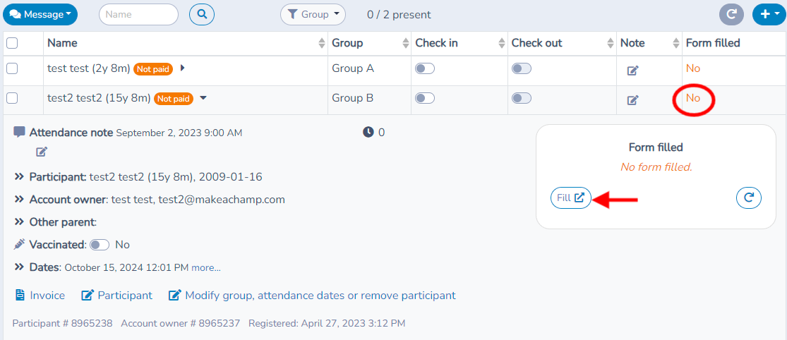 Evaluation forms — illustration