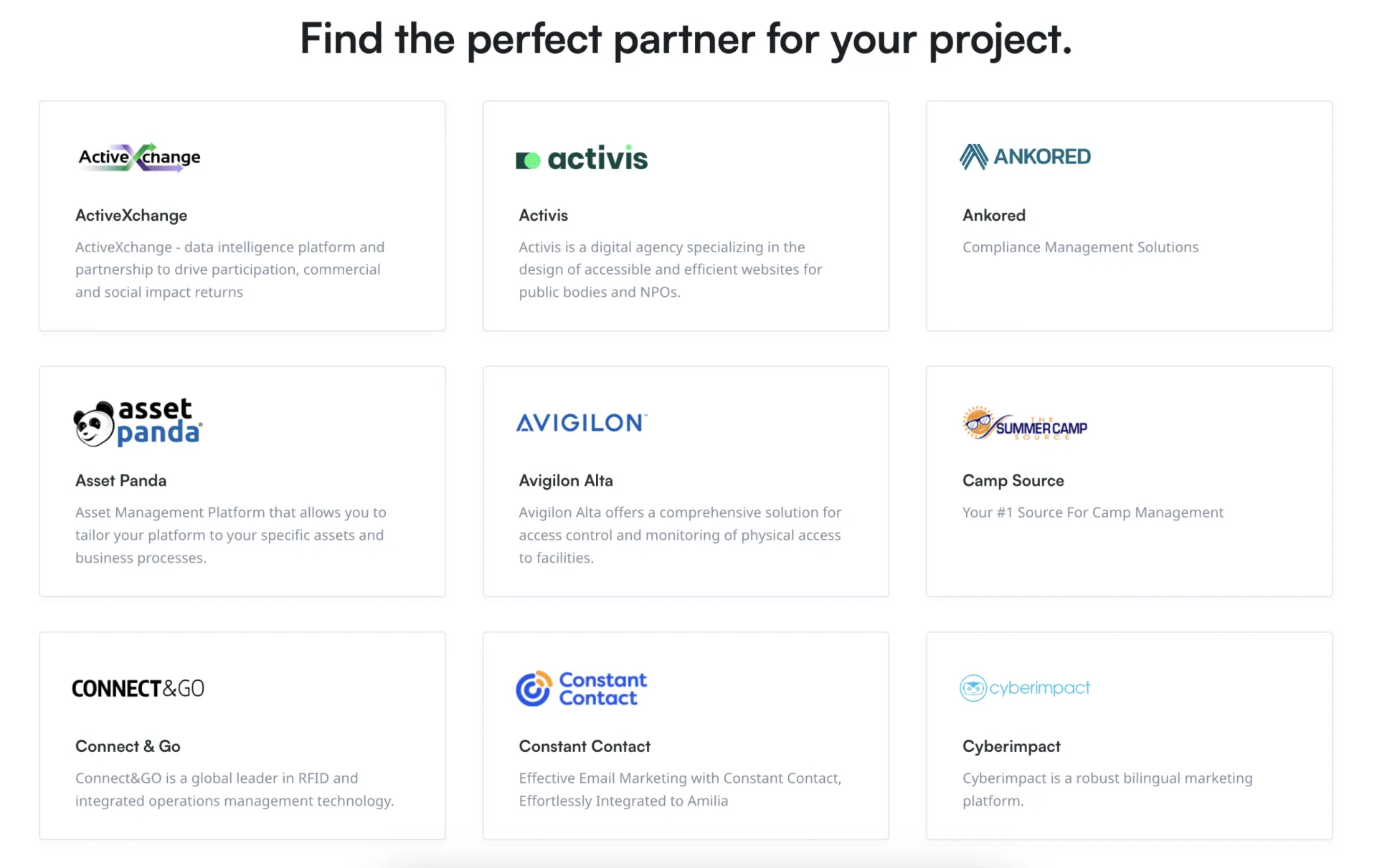 Amilia Integrations
