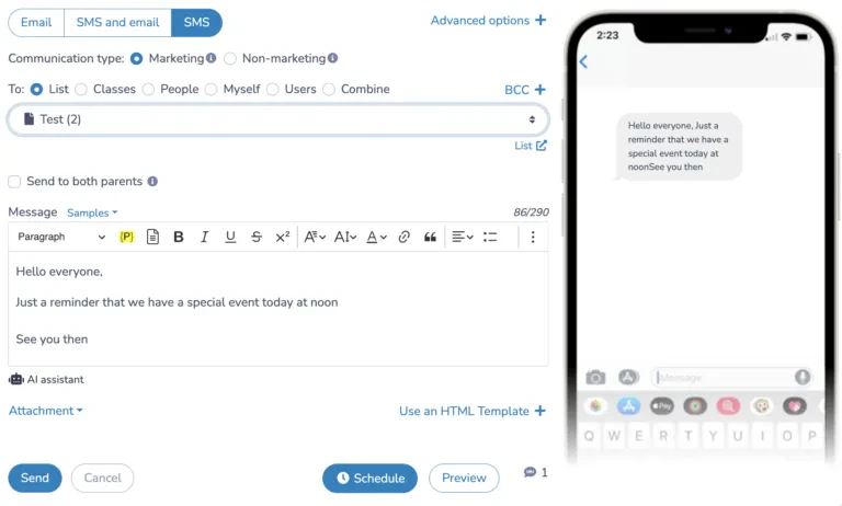 How to send bulk SMS to your employees