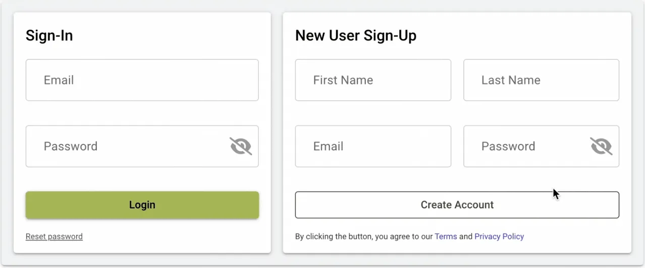 CampBrain account creation example