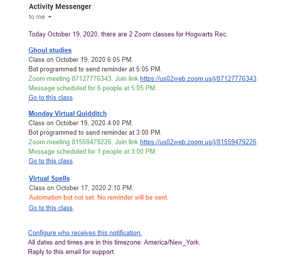 Running Zoom classes with Amilia — illustration