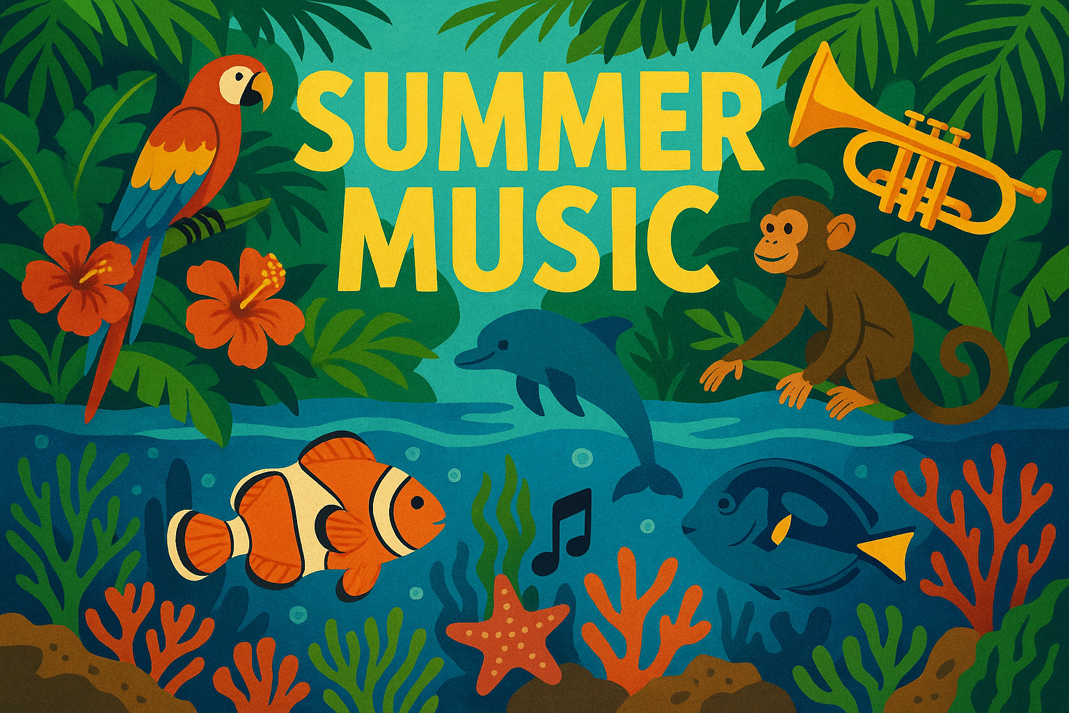 Summer Music jungle and under the sea