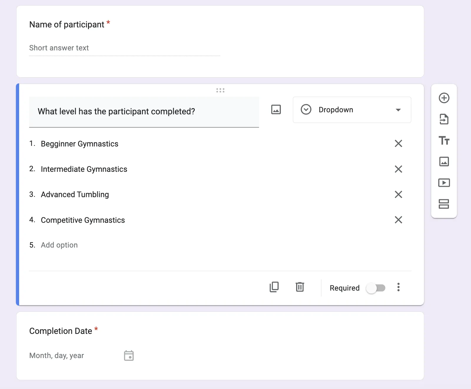 Add certificate details you want to appear on certificate