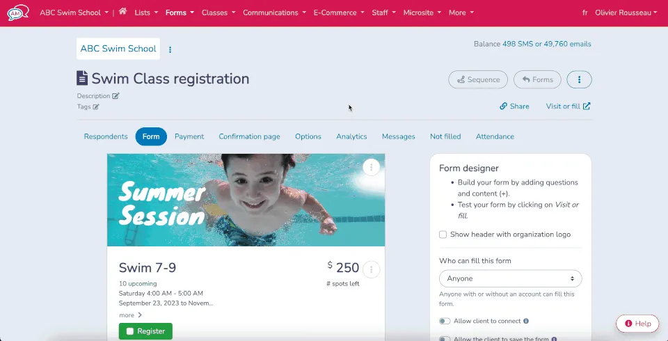 Canva integration for forms