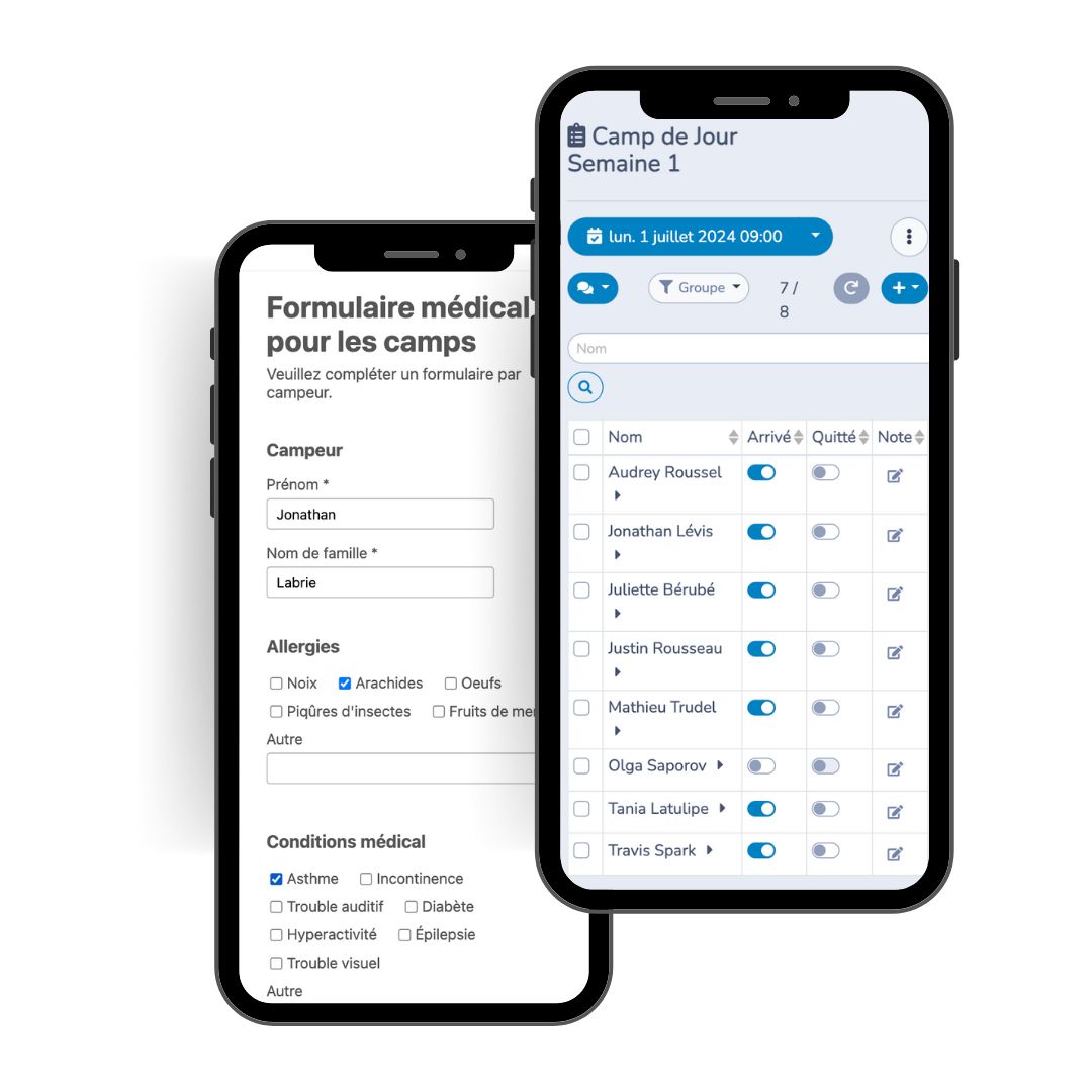 Gestion de vos camps d'été