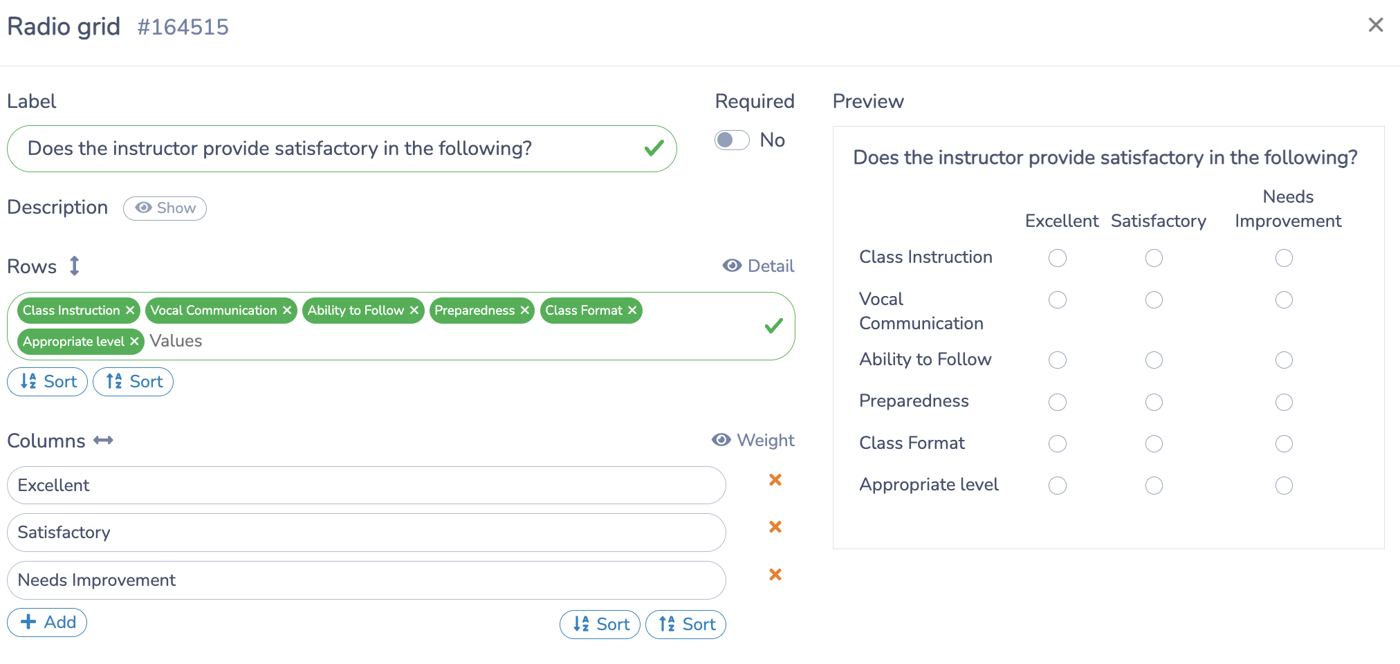 Add questions to your swim school survey