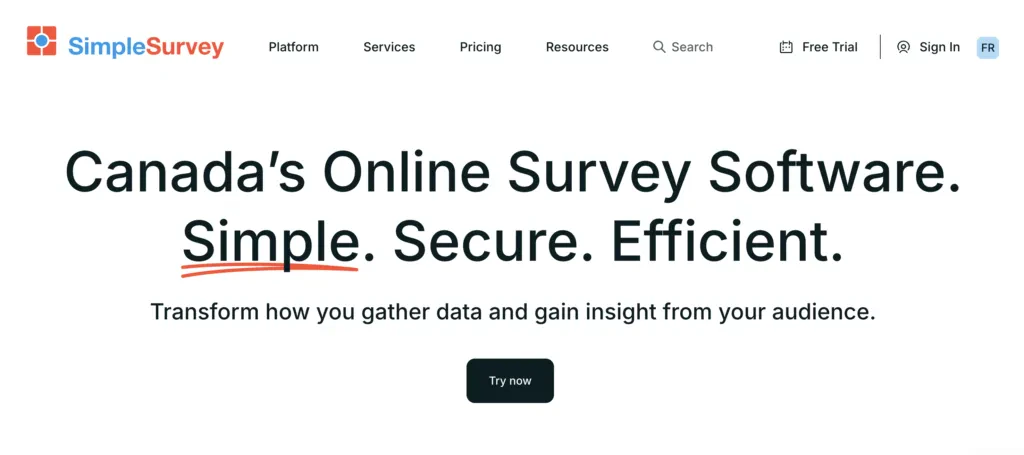 SimpleSurvey Alternative in Canada