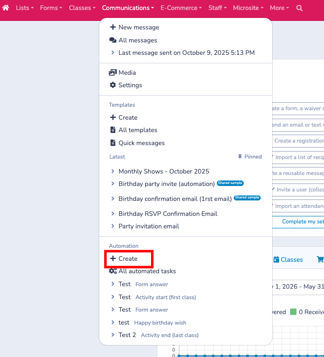 3. Invitation template and automation — illustration