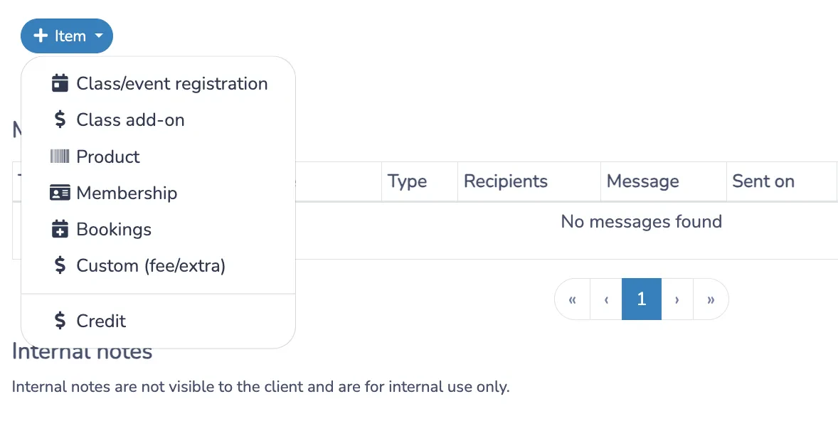 Add Services or Bookings to the Invoice