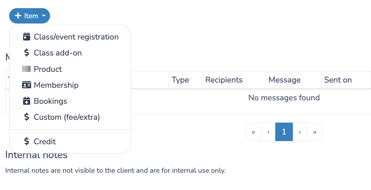 Add Services or Bookings to the Invoice