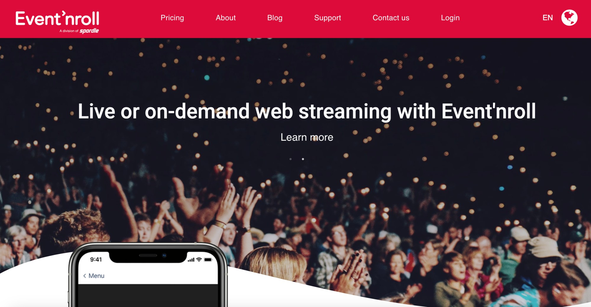 Eventnroll Event Ticketing Software homepage