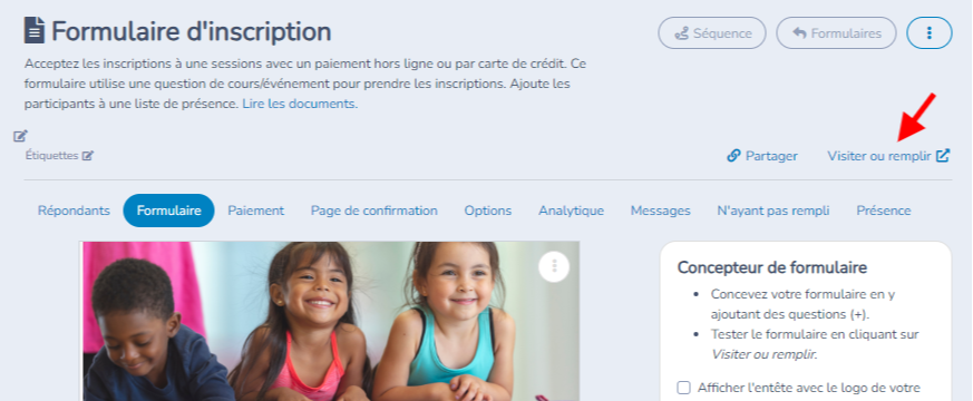 Sauvegarder et Tester le Formulaire