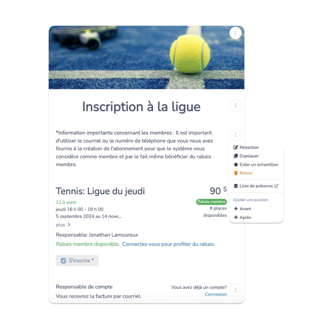 Gestion de vos ligues internes