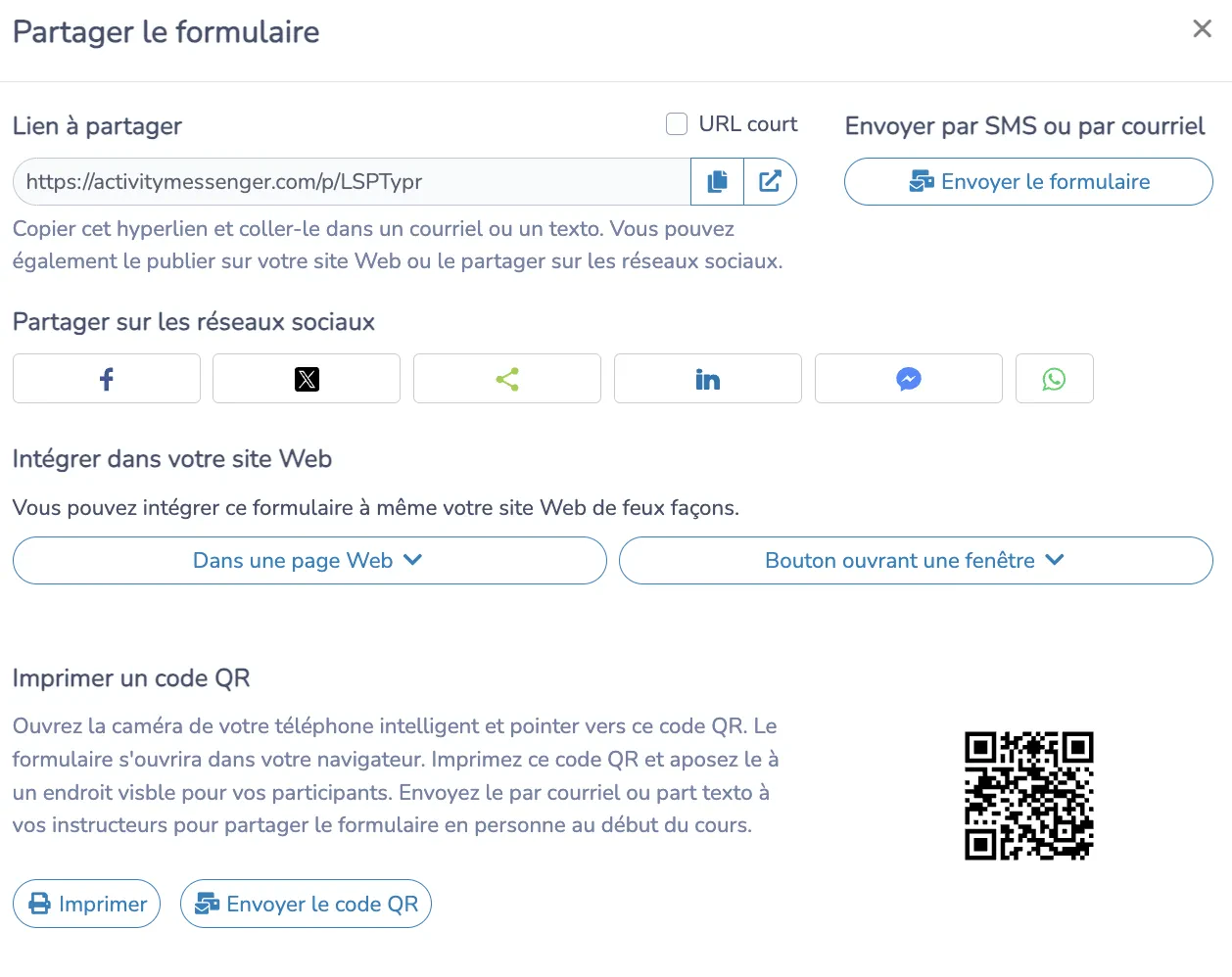 Partager votre décharge de responsabilités avec les invités