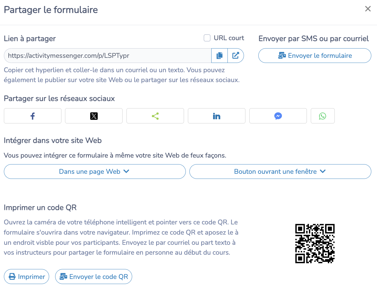 Partager votre décharge de responsabilités avec les invités
