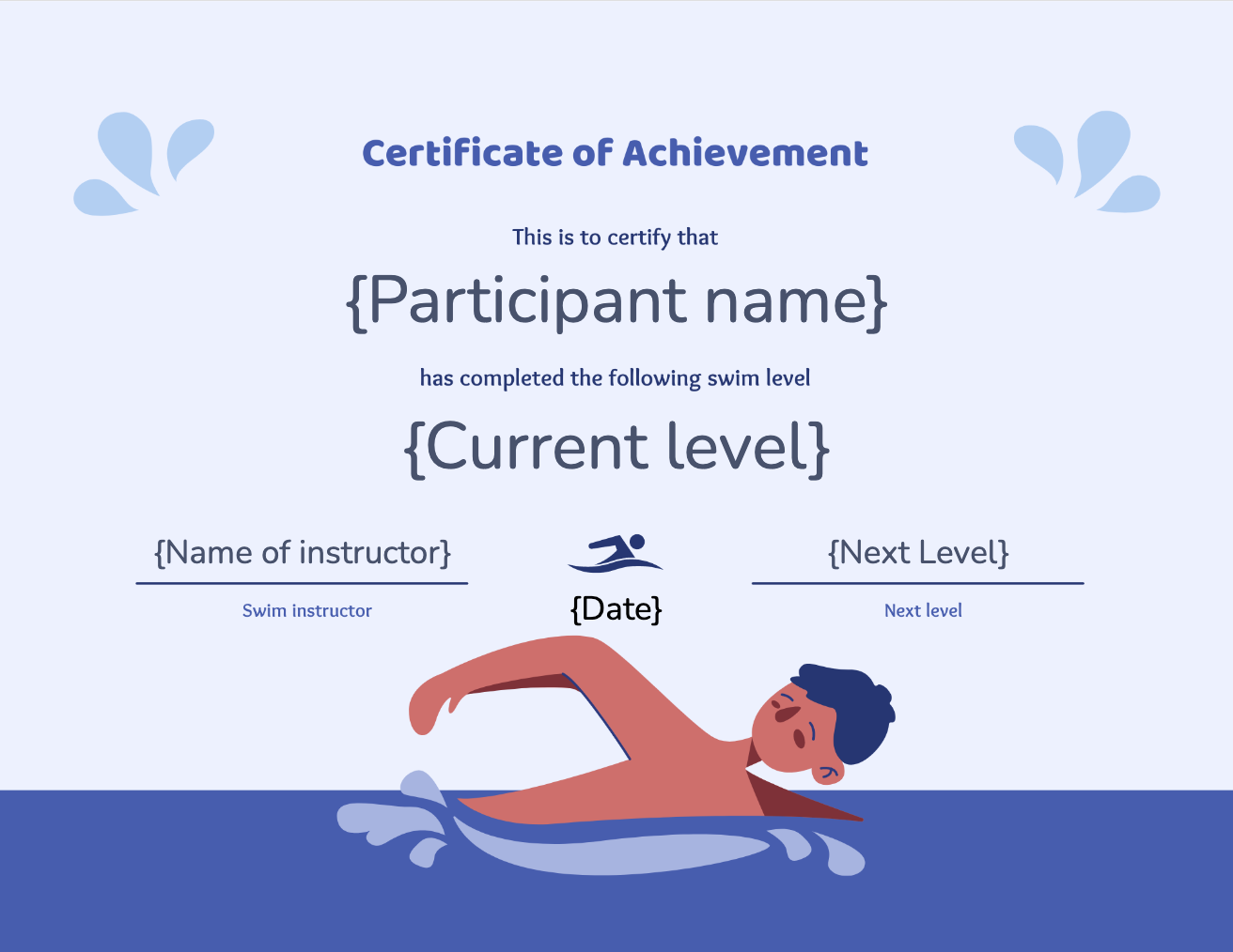 Celebrate Achievements with Swim Certificates