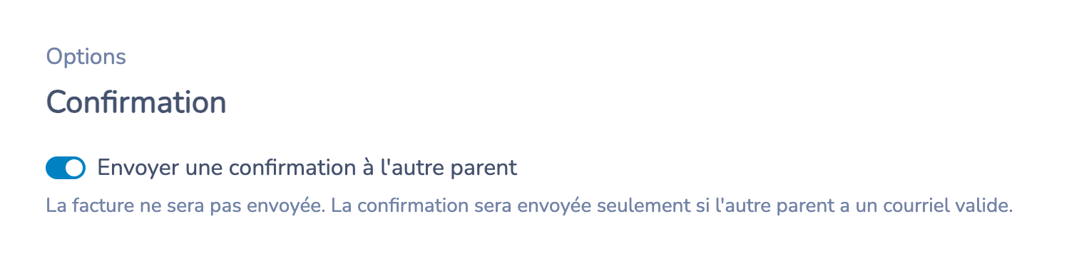 Activer l’option distincte de courriel de confirmation dans l’onglet Options du formulaire