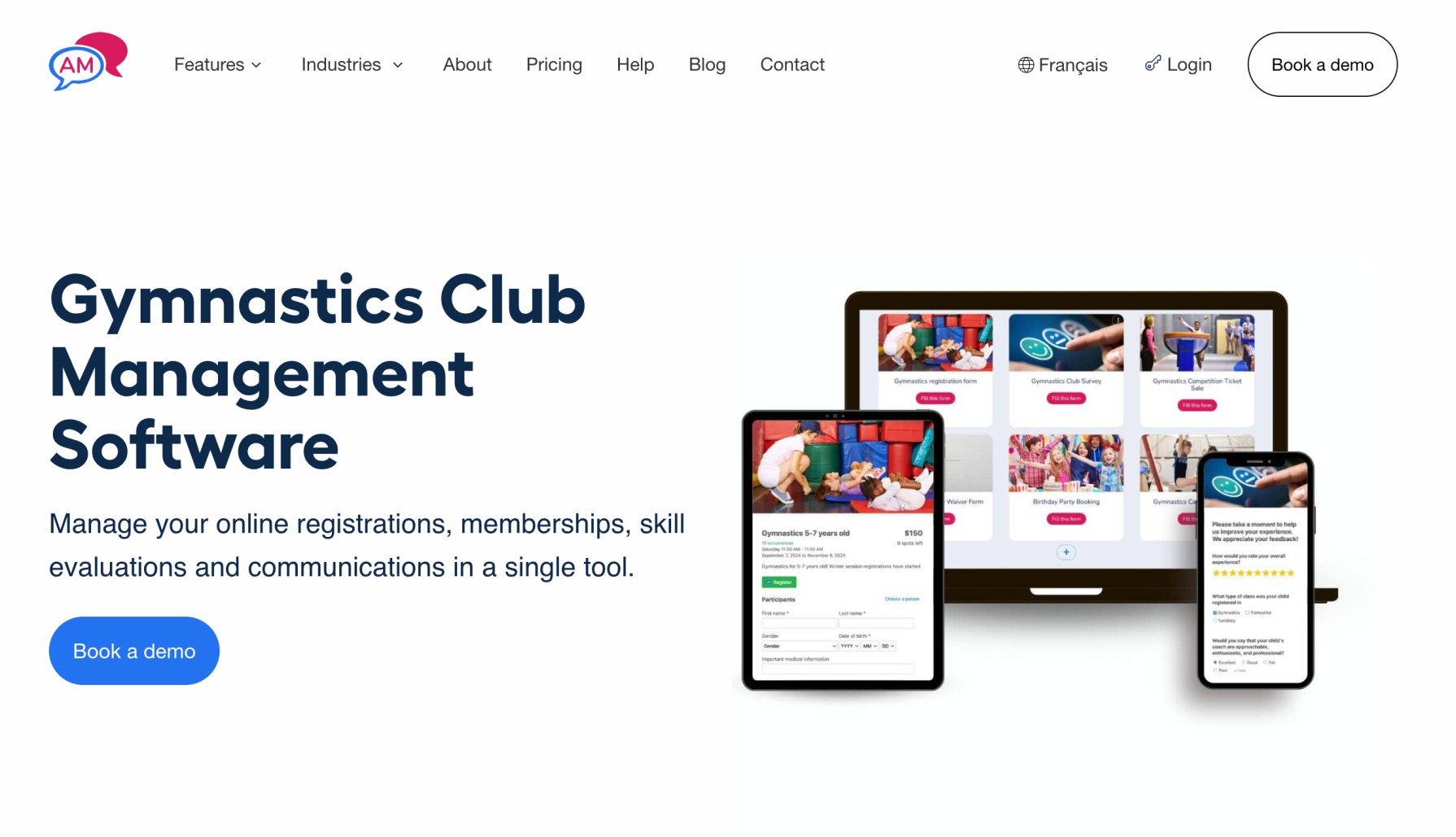 Discover Activity Messenger as the best gymnastics software for clubs and camps.