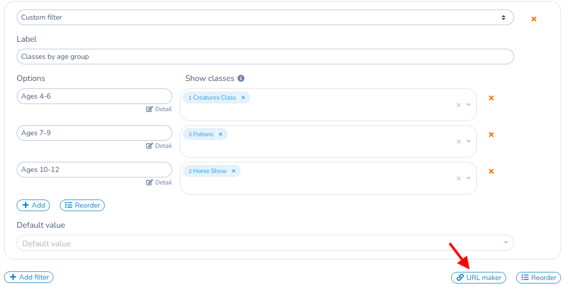 Multiple Classes configuration, step 7