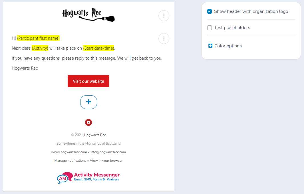 Personalizing email/SMS messages with placeholders — illustration