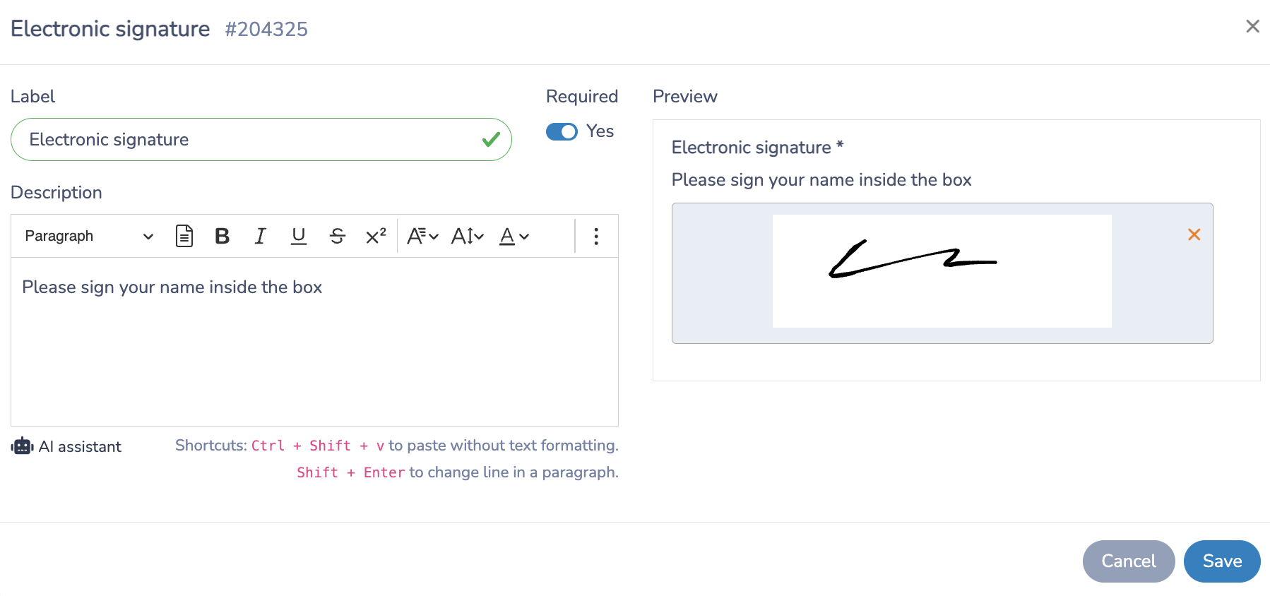 Include Digital Signatures: