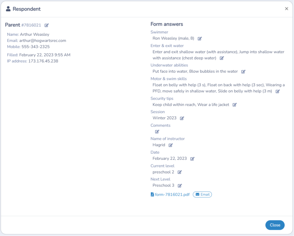 Evaluation forms — illustration