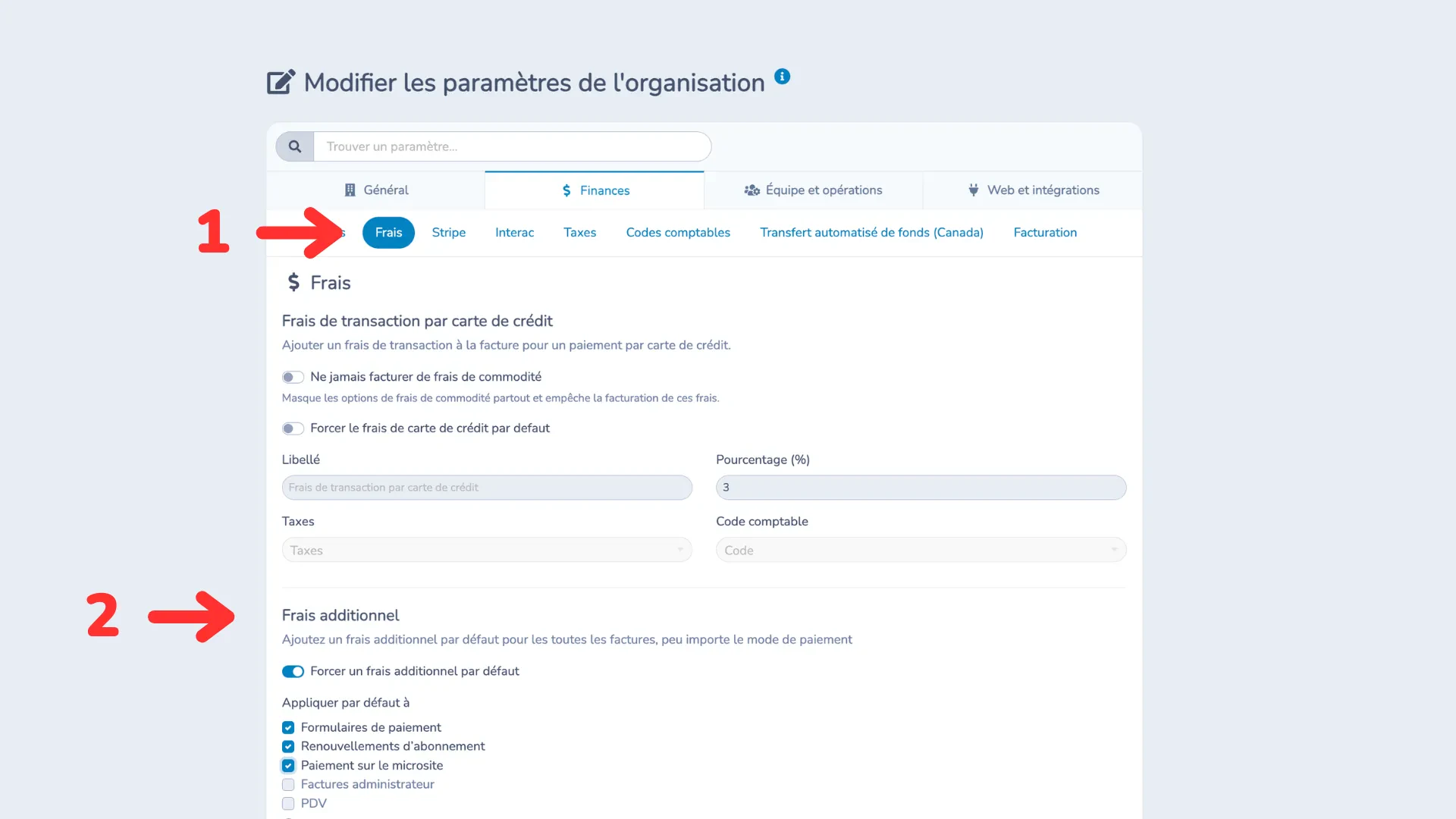 Configuration-frais-additionnels-Activity-Messenger