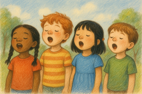 Children singing