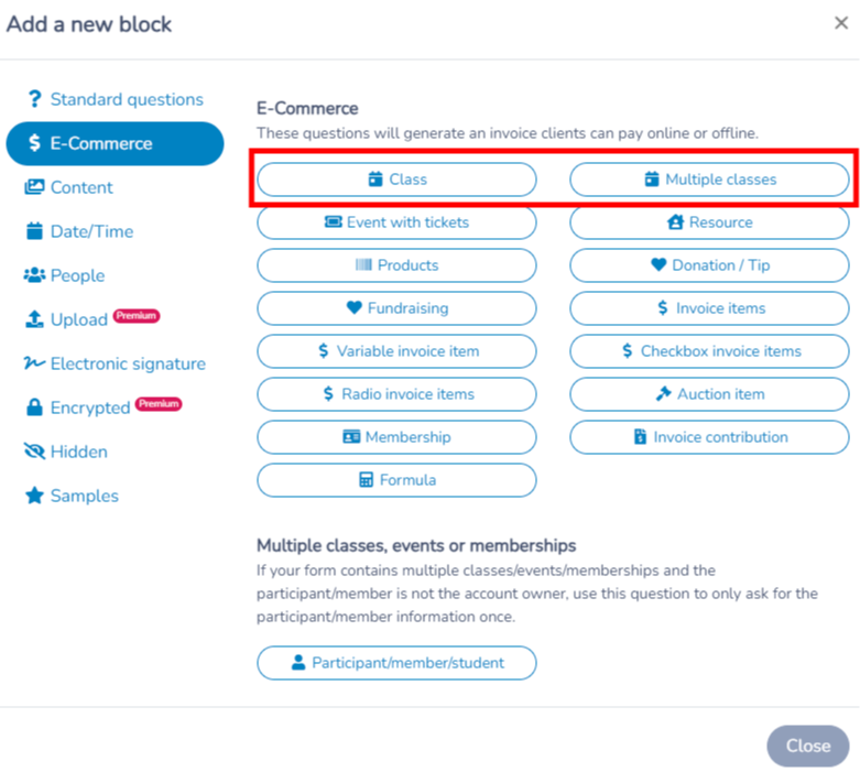 Payment forms — illustration