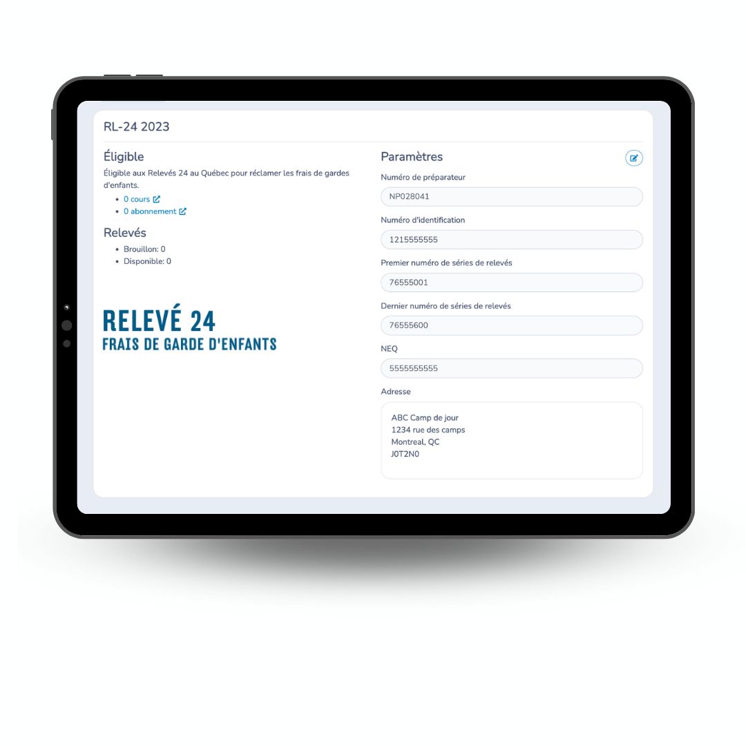 Gestion et envoi des RL-24