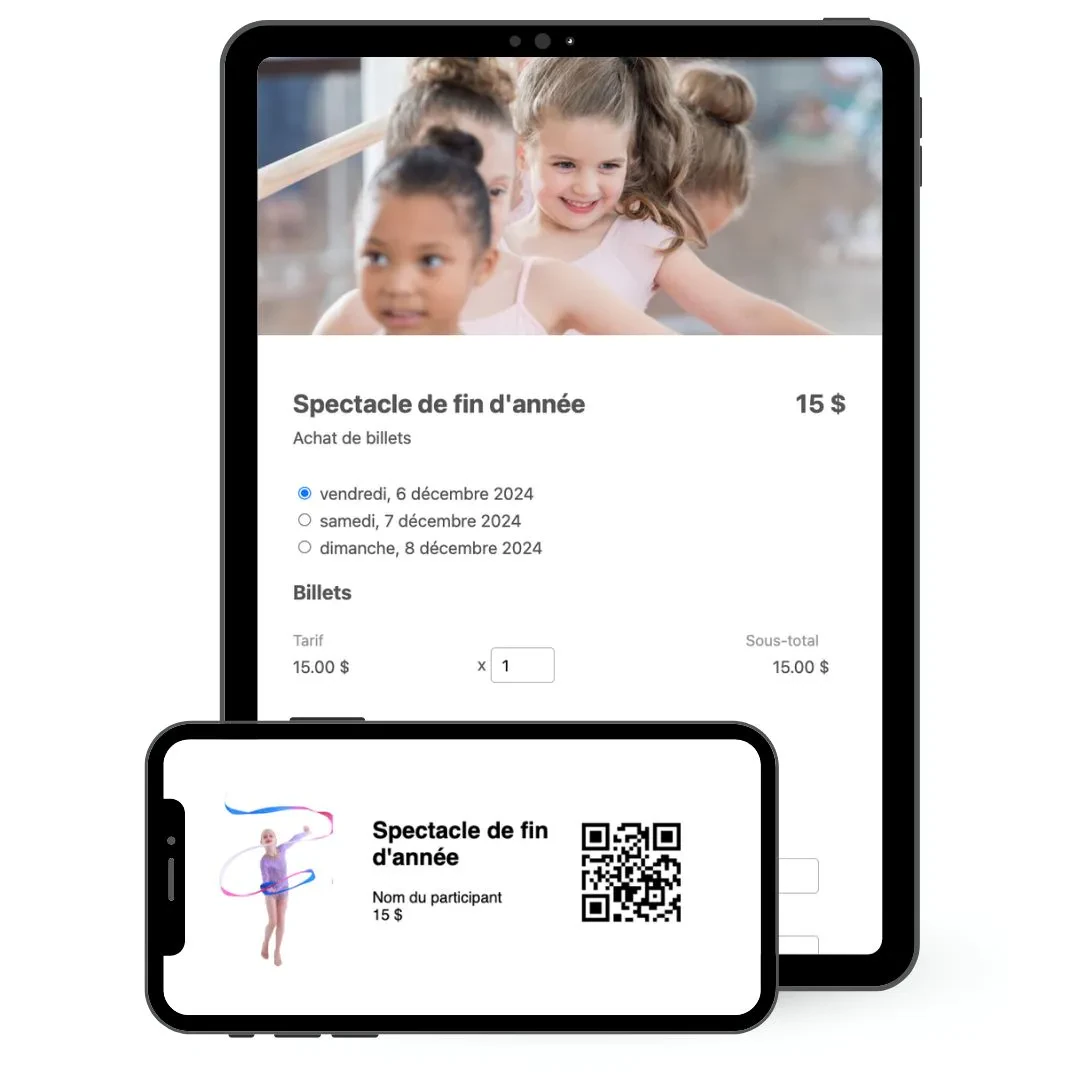 Vente de billets pour vos spectacles