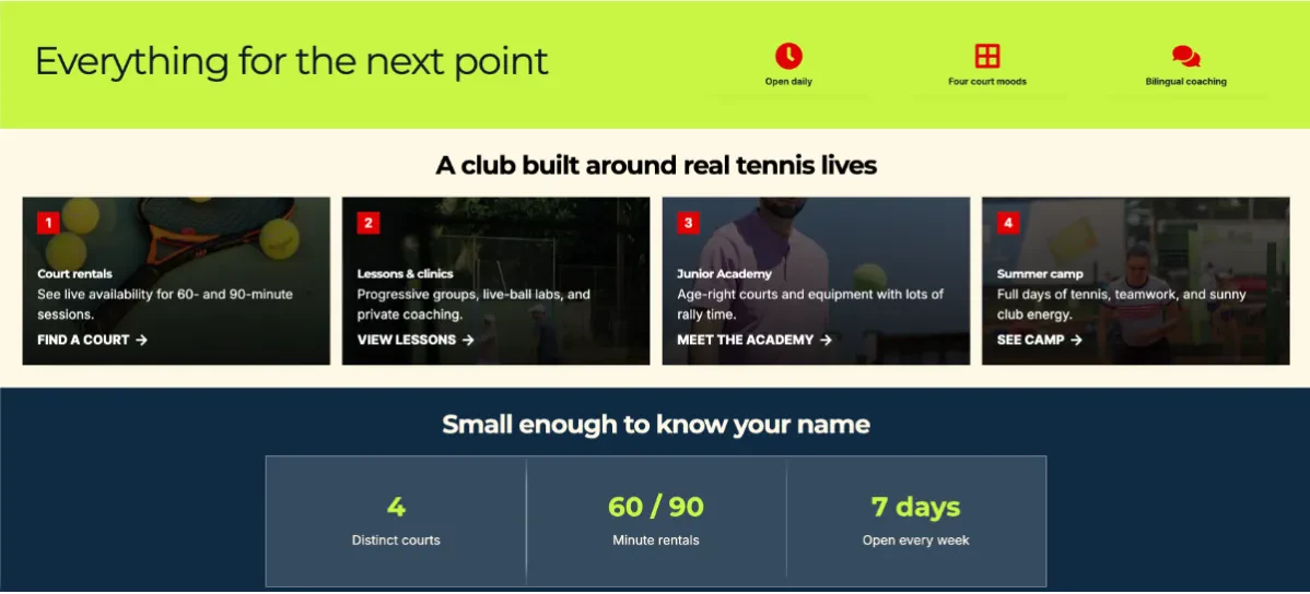 Example of the Activity Messenger website builder