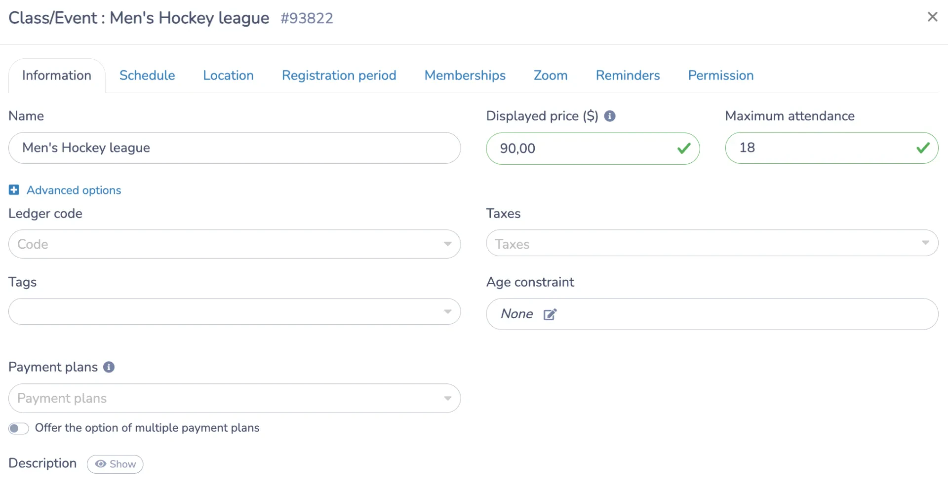 Setting Up Your League Information