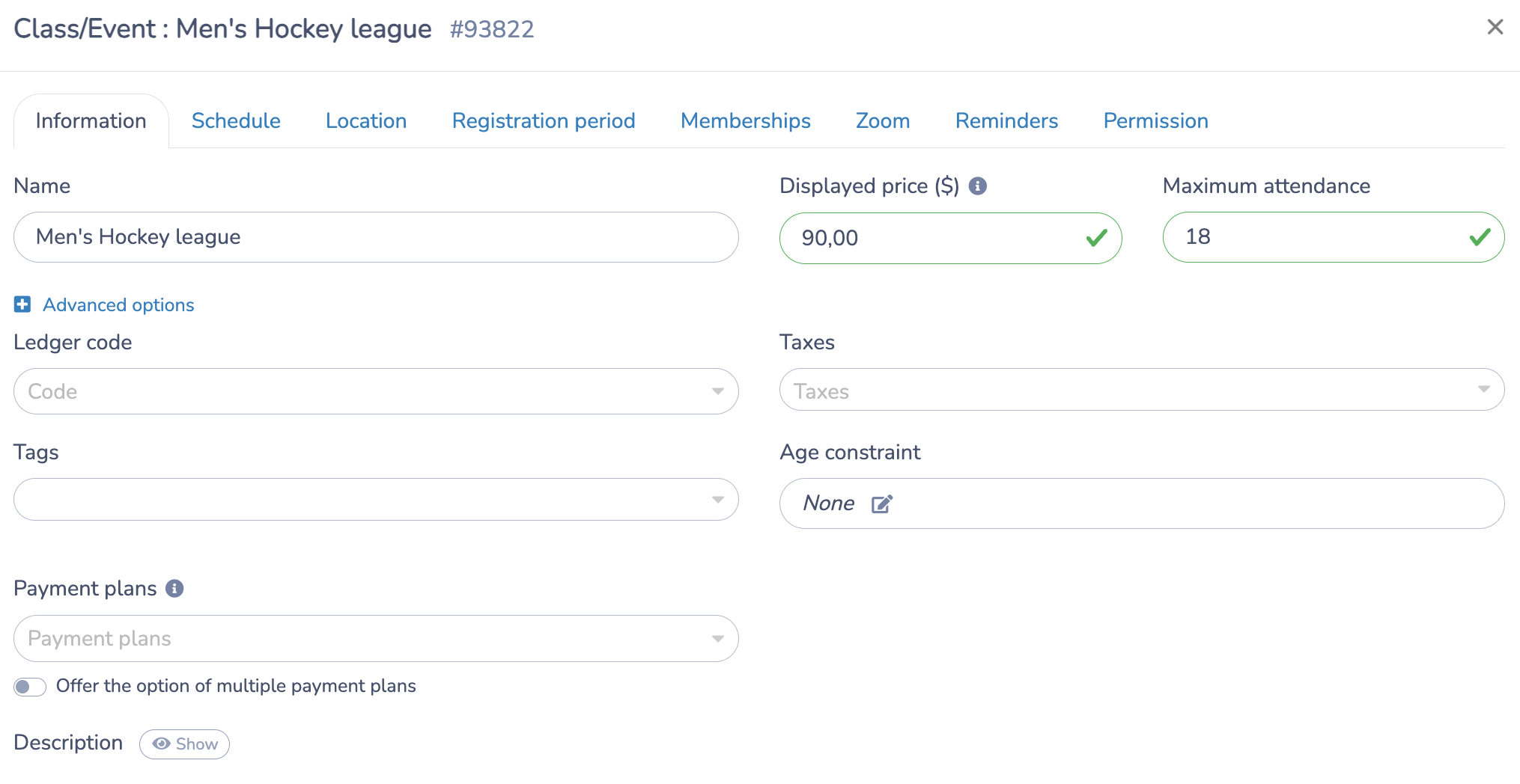 Setting Up Your League Information