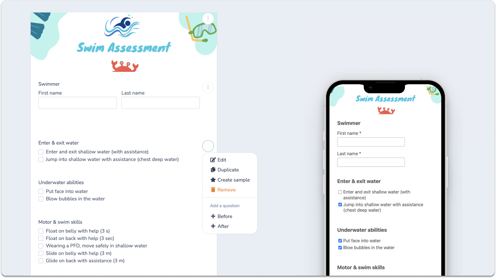 Design Your Assessment Form