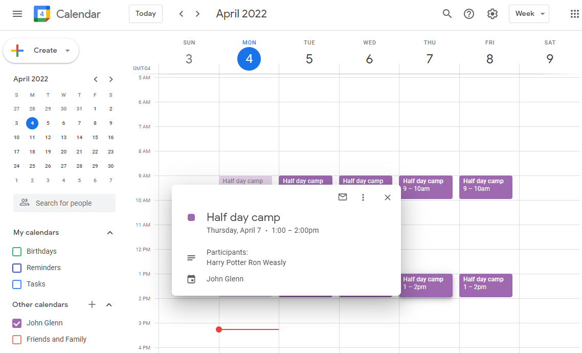 Staff calendar — illustration