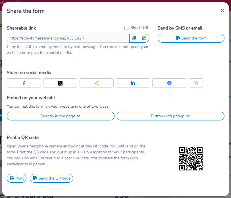 Share the form