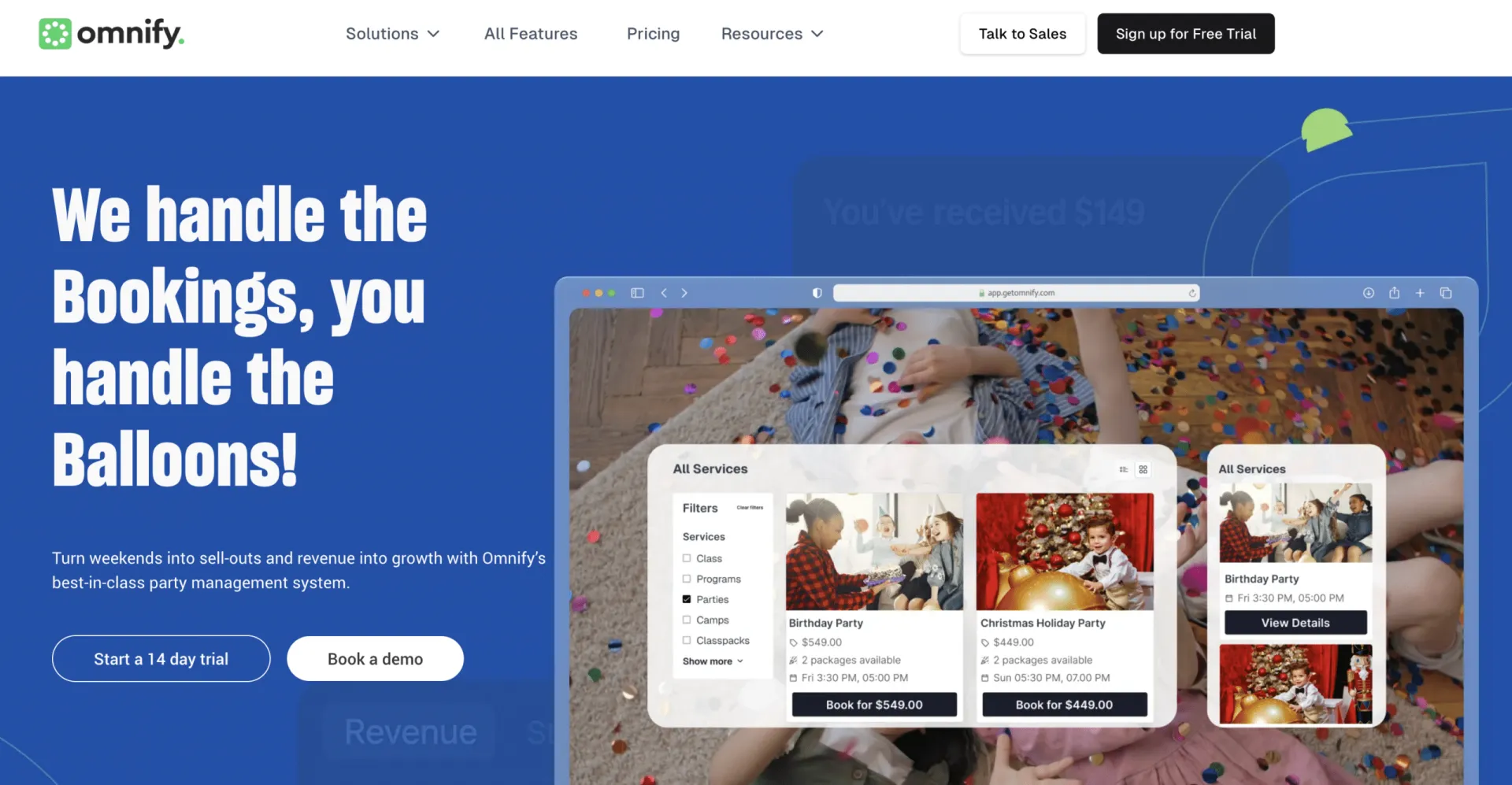 Omnify party software