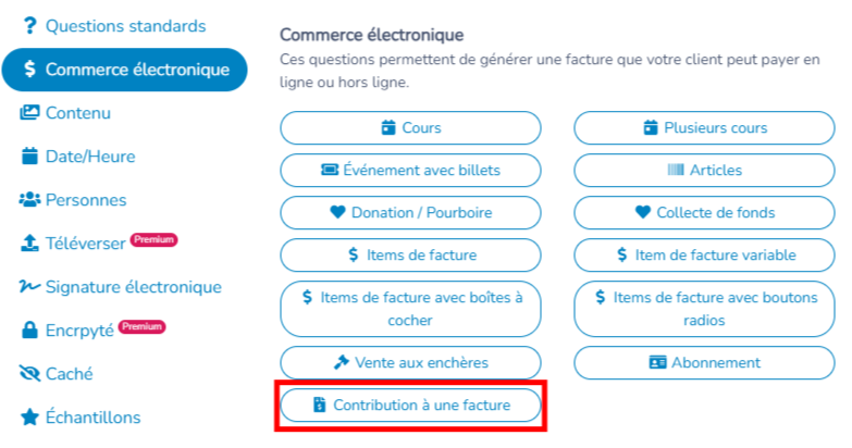 Formulaires de paiement — illustration