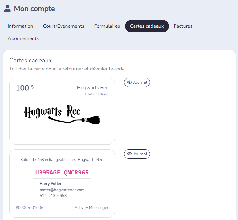 Cartes cadeaux — illustration