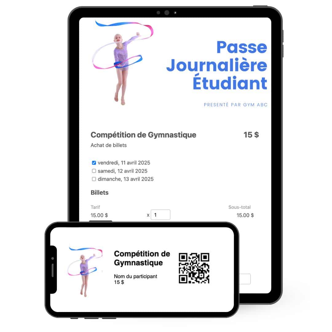 Ventes de billets pour vos compétitions