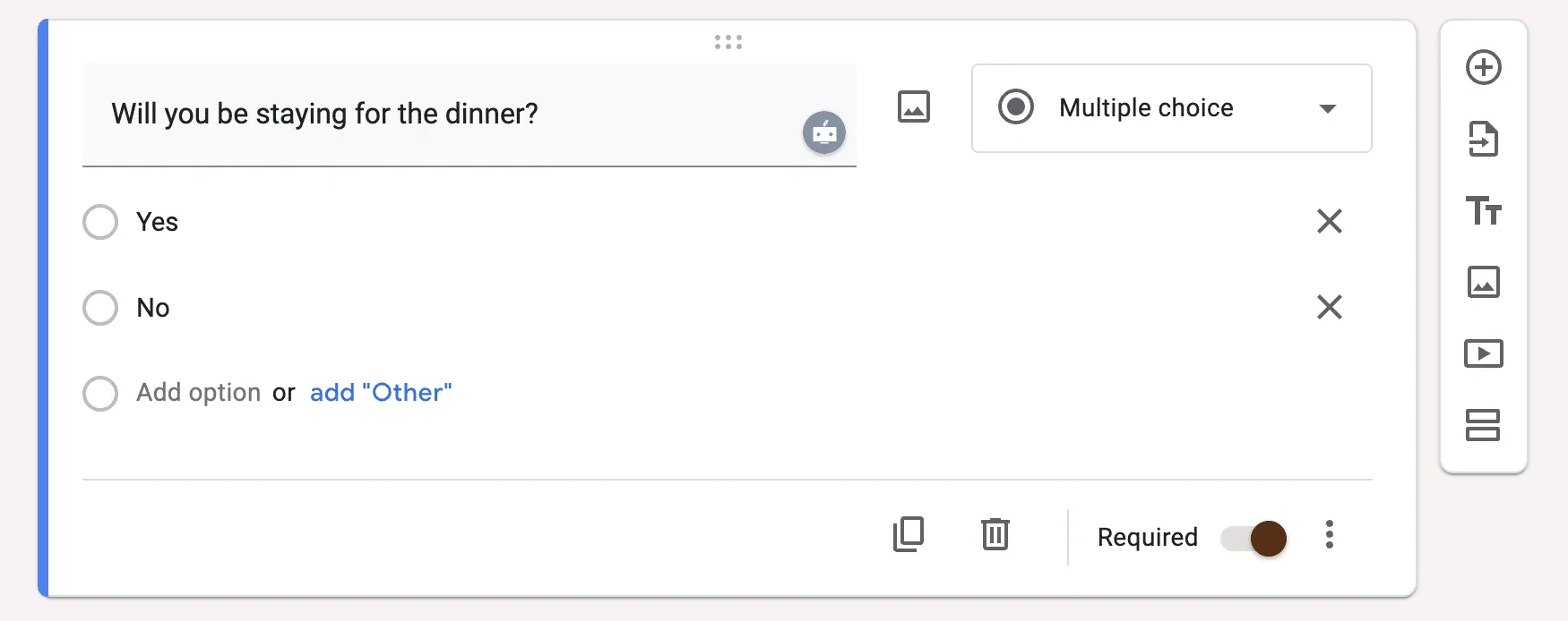 Using Multiple Choice or Dropdown Questions