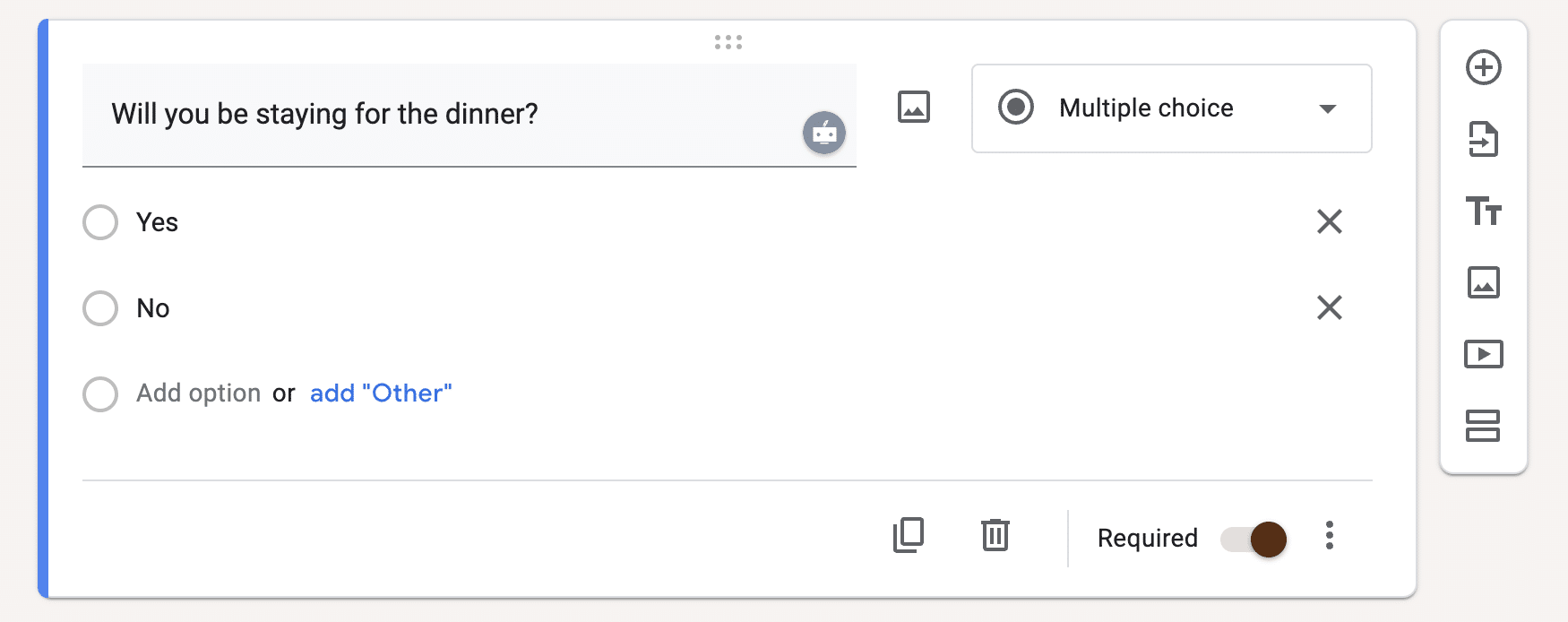 Using Multiple Choice or Dropdown Questions