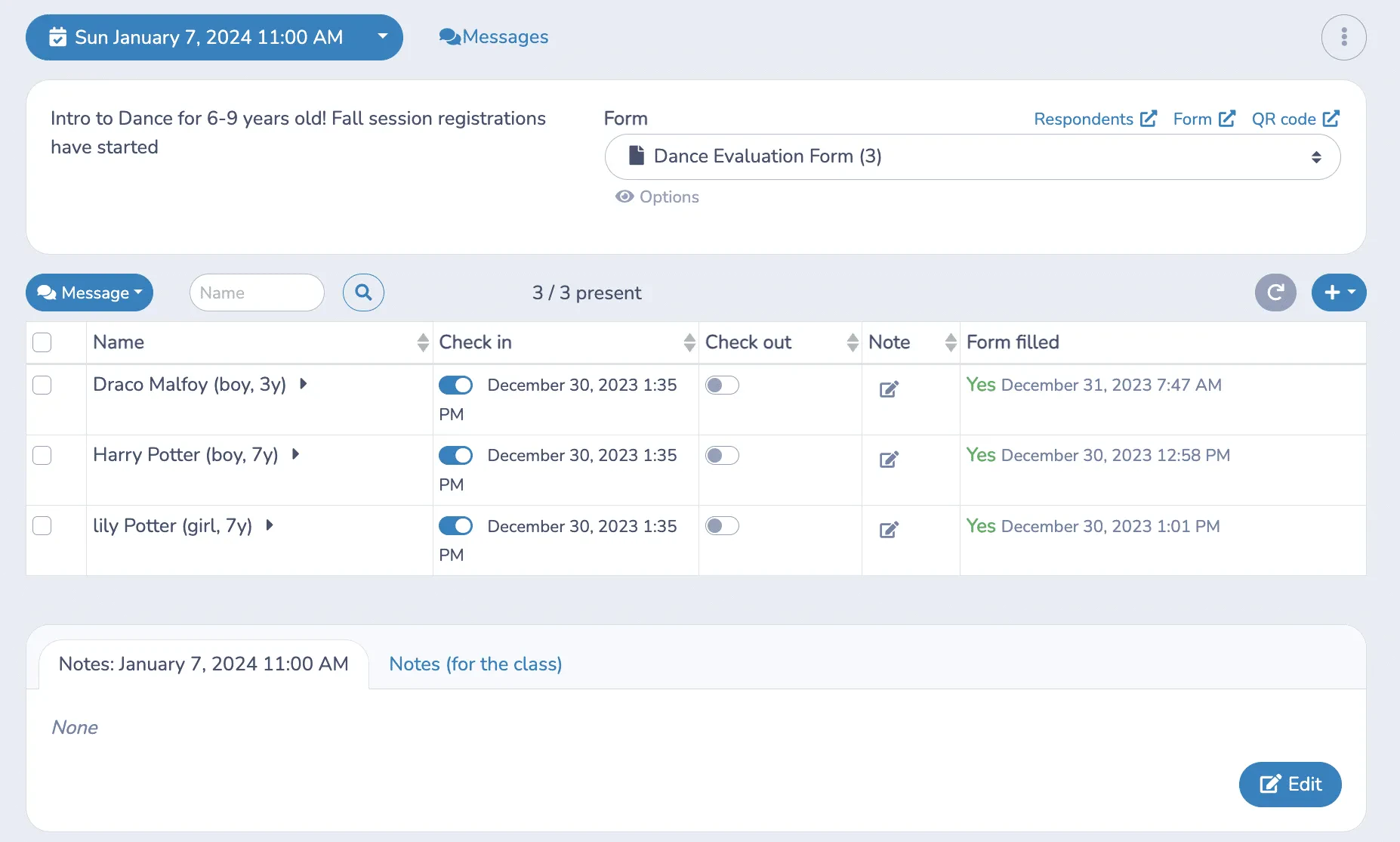 Integrate progress reports with attendance tracking
