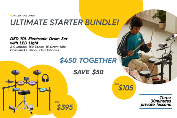 Piano + 3 Music Lesons Bundle