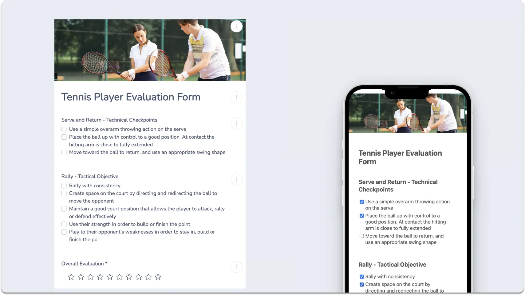 A step-by-step guide to creating evaluation forms & skill tracking